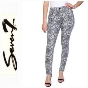 Seven7 | Tummyless snakeskin /reptile print skinny jeans